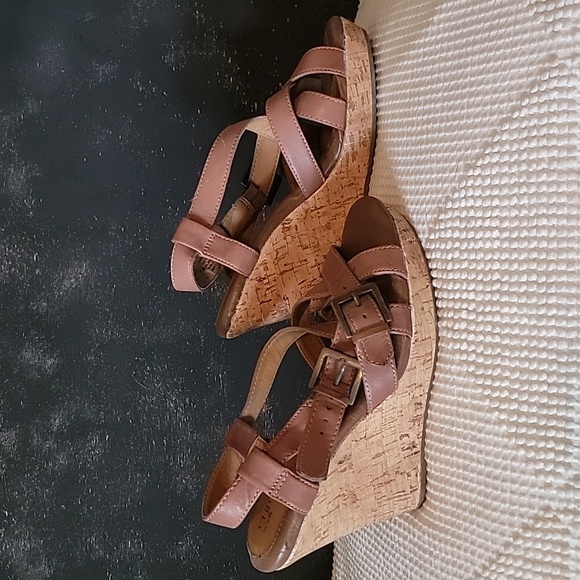 Eurosoft brown wedges sz 7.5 - Picture 3 of 4